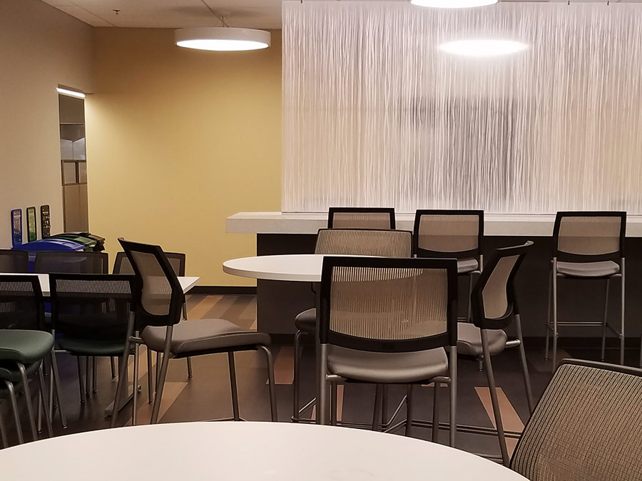 Break room logically created by Workplace Logic, LLC